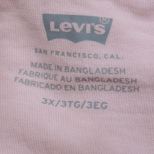 Levi's Women's Pink 3XL Basic Cotton Crew Neck T-Shirt