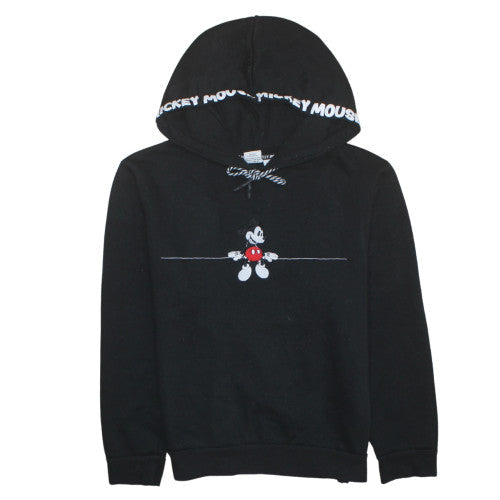 Disney Women Black Large Pullover Hoodie Mickey Mouse Graphic