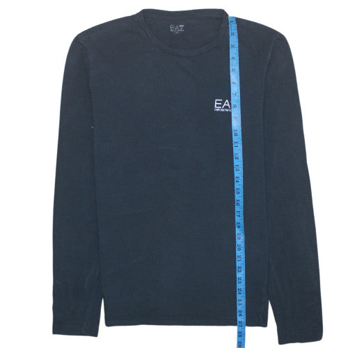 Emporio Armani EA7 Men's Blue Long Sleeve Pullover Sweatshirt L