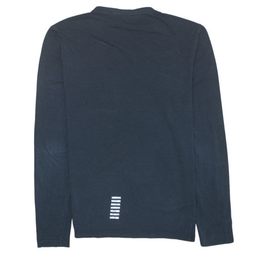 Emporio Armani EA7 Men's Blue Long Sleeve Pullover Sweatshirt L