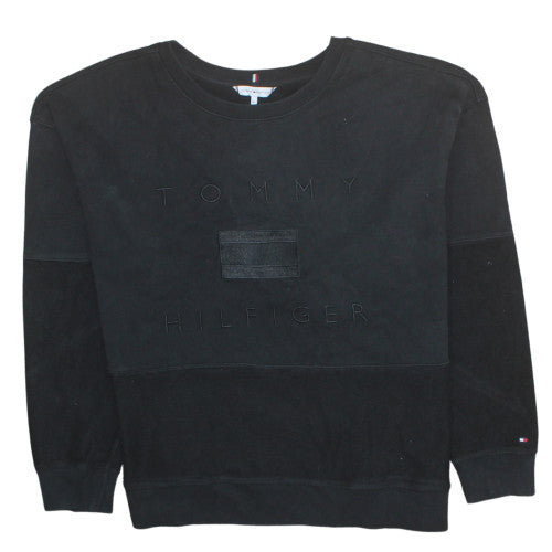 Tommy Hilfiger Men's Black XL Crew Neck Pullover Sweatshirt