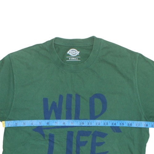 Dickies Men's Green XS Graphic Wild Life Cotton T-Shirt