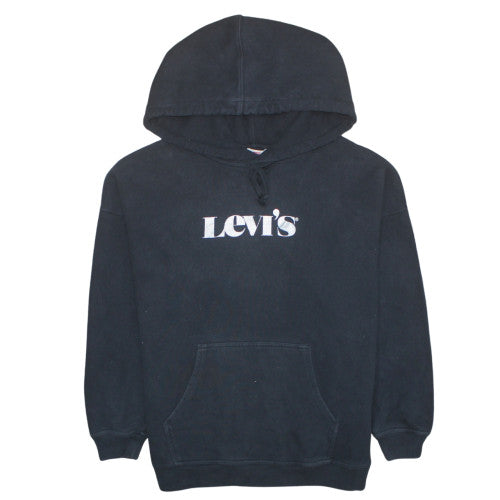 Levi's Men's Black XS Pullover Hoodie with Logo Print