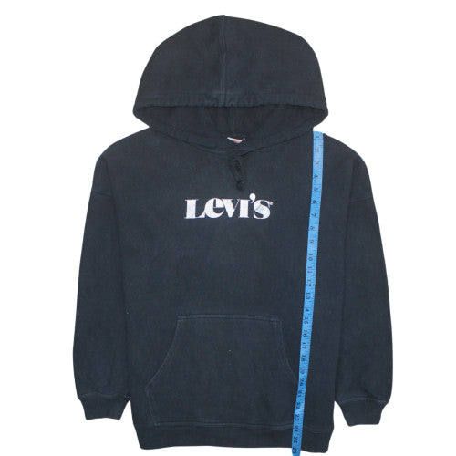 Levi's Men's Black XS Pullover Hoodie with Logo Print
