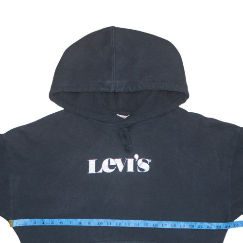 Levi's Men's Black XS Pullover Hoodie with Logo Print