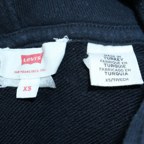 Levi's Men's Black XS Pullover Hoodie with Logo Print