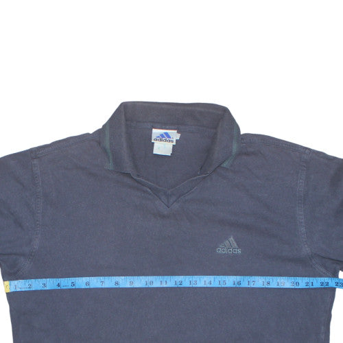 Adidas Men's Blue Vintage Henley Sweatshirt Size M