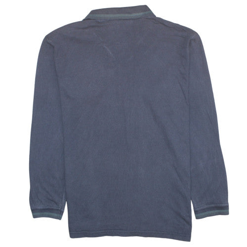 Adidas Men's Blue Vintage Henley Sweatshirt Size M