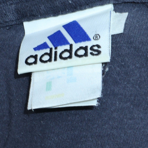 Adidas Men's Blue Vintage Henley Sweatshirt Size M