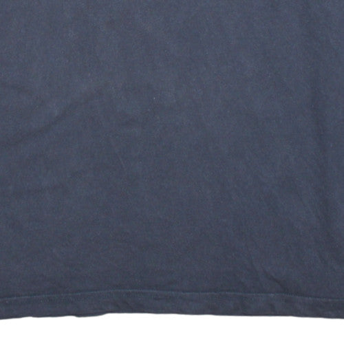 Adidas Men's Blue Vintage Henley Sweatshirt Size M