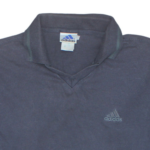 Adidas Men's Blue Vintage Henley Sweatshirt Size M