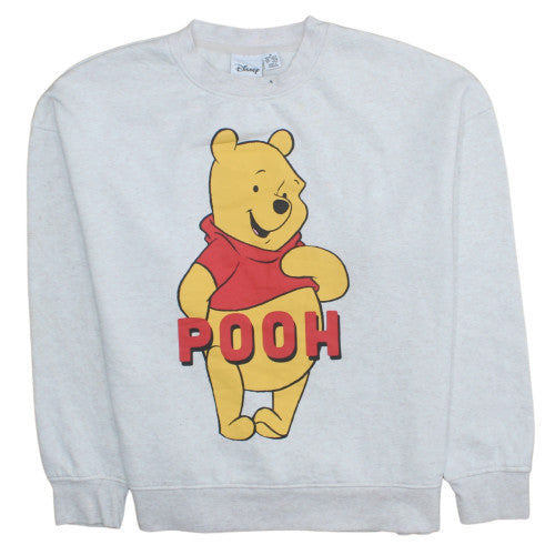 Disney Winnie the Pooh Women's Grey Pullover Sweatshirt M 12/14