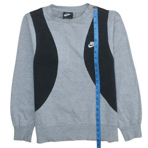 Nike Men's Grey & Black Crew Neck Sweatshirt Size S Classic Fleece