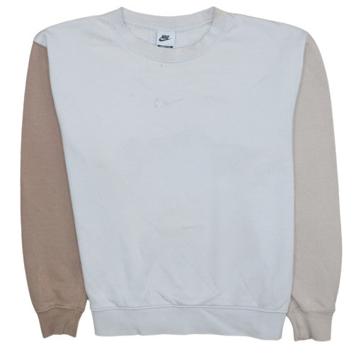 Nike Men's Beige Crew Neck Sweatshirt L Relaxed Fit Pullover