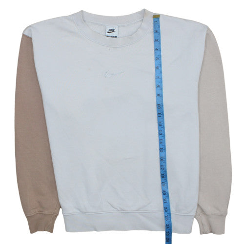 Nike Men's Beige Crew Neck Sweatshirt L Relaxed Fit Pullover
