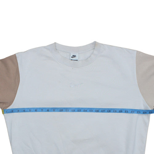 Nike Men's Beige Crew Neck Sweatshirt L Relaxed Fit Pullover