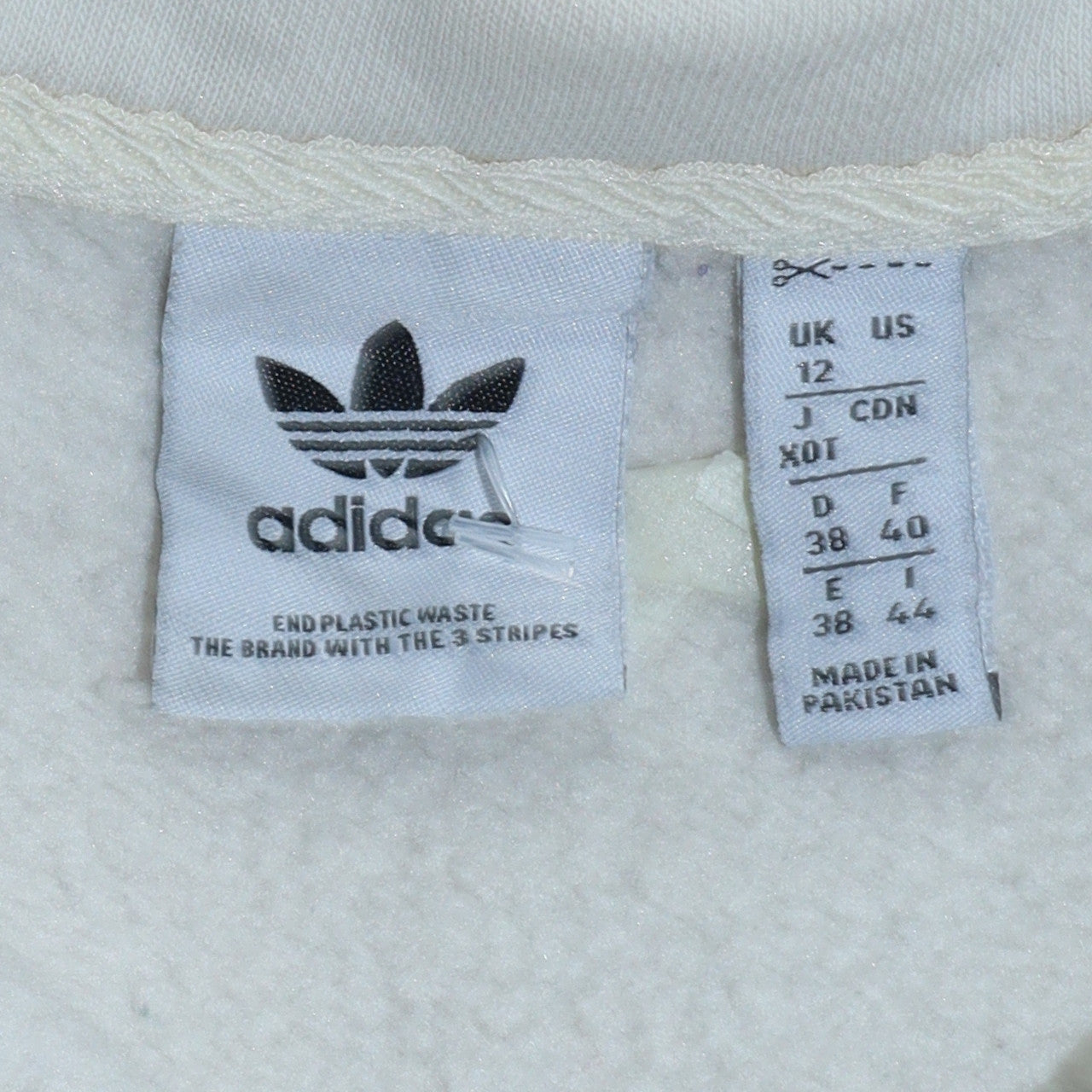 Adidas Women’s Beige 1/4 Zip Pullover Sweatshirt Size 12