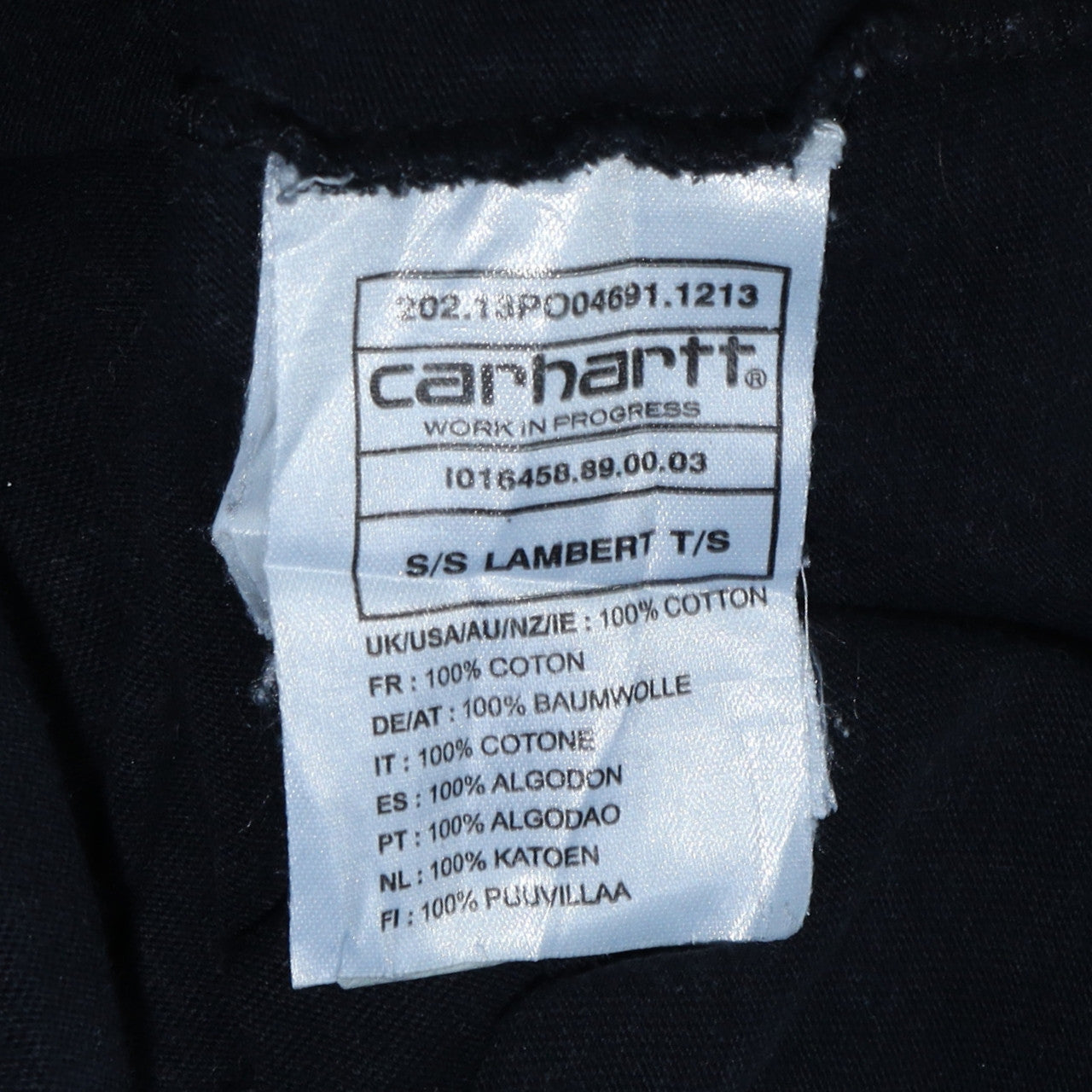 Carhartt Mens Black XL Pocket Graphic Cotton T-Shirt