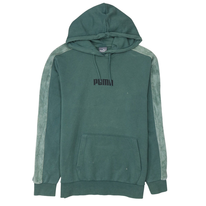 Puma Men's Green Pullover Hoodie Small Logo Sportswear