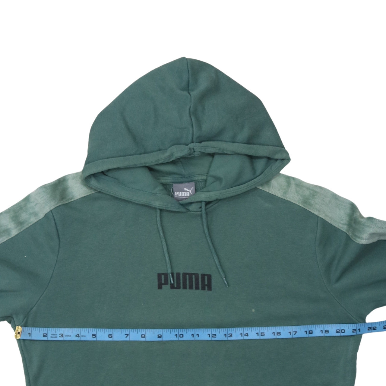 Puma Men's Green Pullover Hoodie Small Logo Sportswear