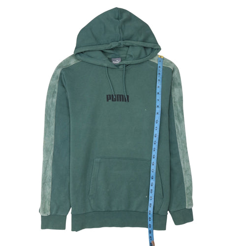 Puma Men's Green Pullover Hoodie Small Logo Sportswear