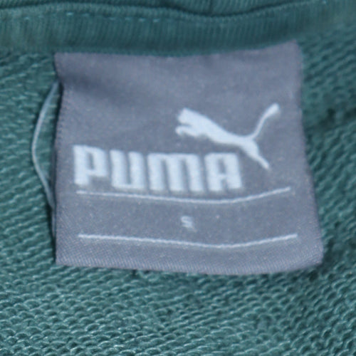 Puma Men's Green Pullover Hoodie Small Logo Sportswear