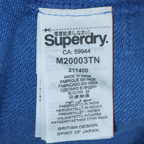 Superdry Men's Blue Crew Neck Graphic Sweatshirt Size M