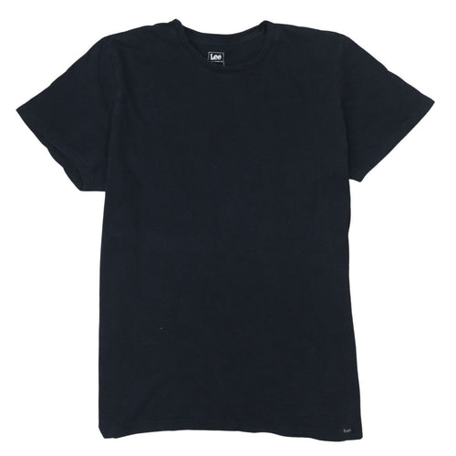 Lee Men's Black Cotton Crew Neck Short Sleeve T-Shirt Size L