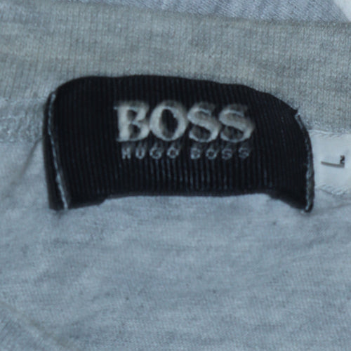 Hugo Boss Men's Grey Save the Planet Short Sleeve T-Shirt Size L