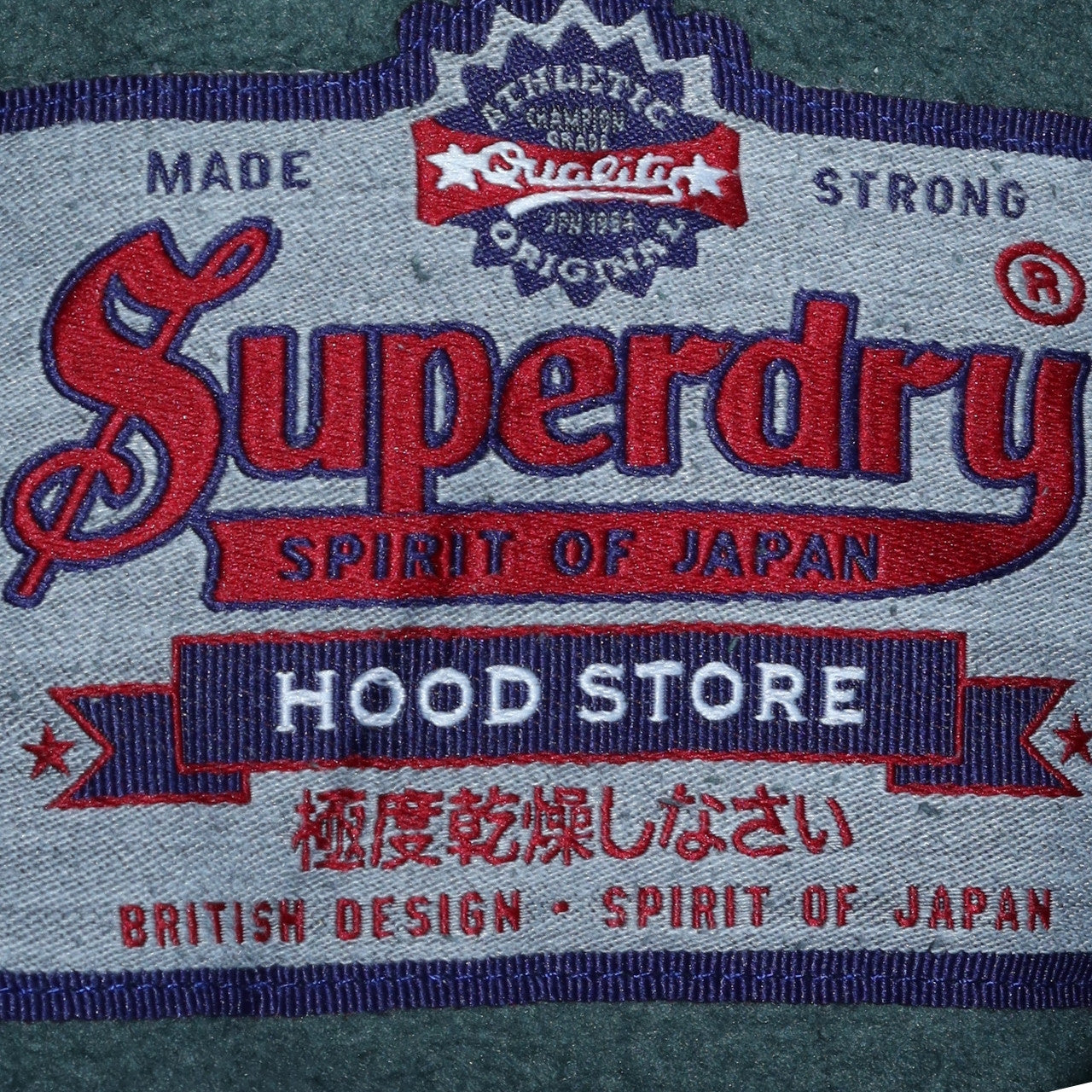 Superdry Men's Green Pullover Hoodie M Graphic Print Logo