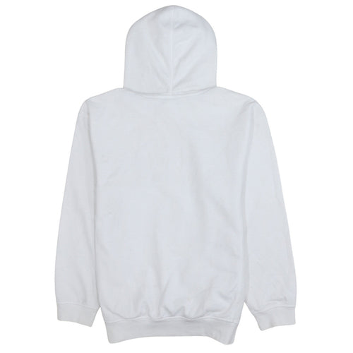 Reebok Men’s White Pullover Hoodie Size M Logo Fleece Sweatshirt