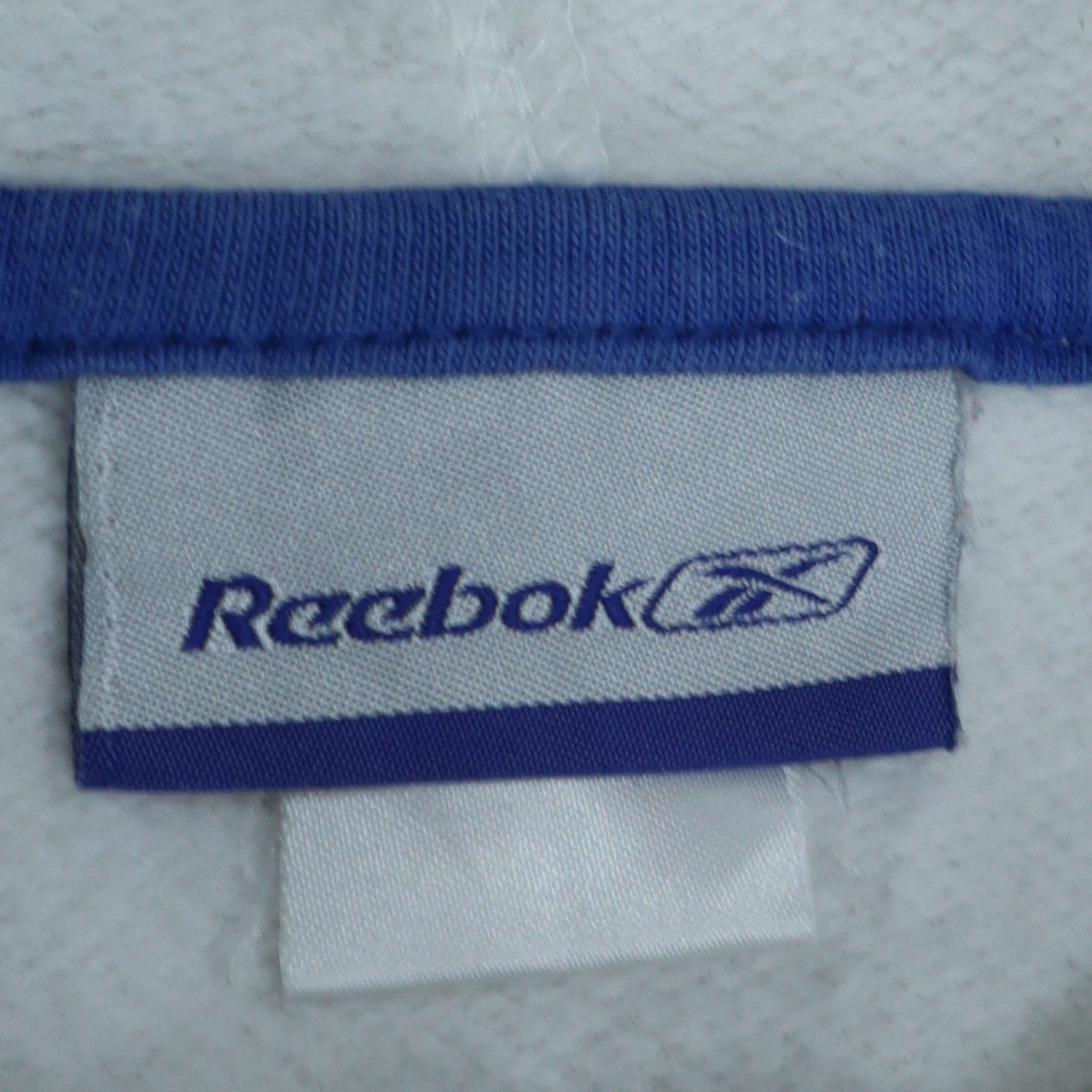 Reebok Men’s White Pullover Hoodie Size M Logo Fleece Sweatshirt