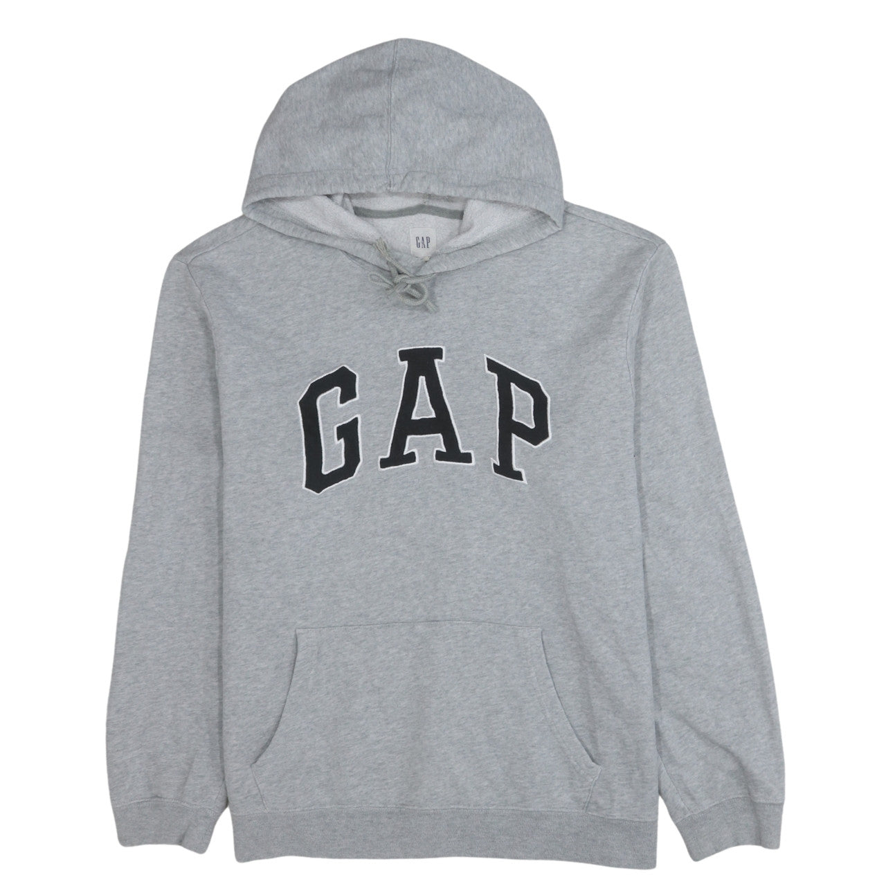 GAP Men’s Grey Pullover Hoodie L Logo Fleece Sweatshirt