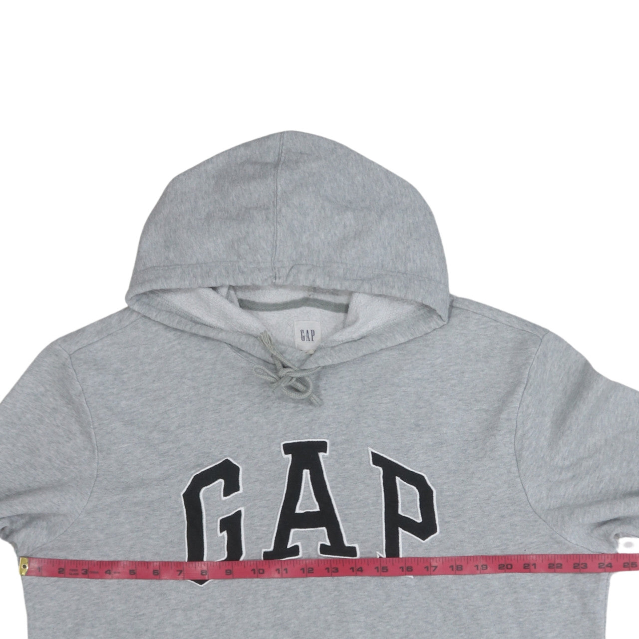 GAP Men’s Grey Pullover Hoodie L Logo Fleece Sweatshirt