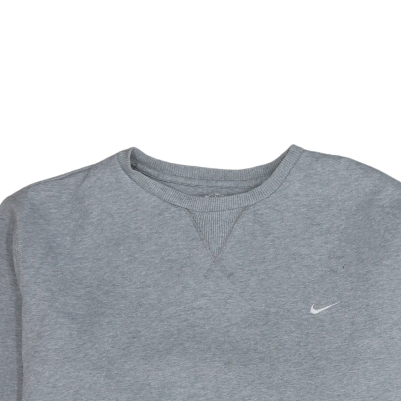 Nike Men's Grey Fleece Pullover Sweatshirt L Crew Neck Sportswear