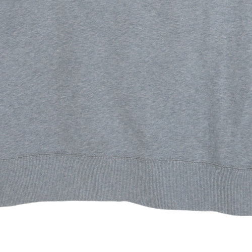 Nike Men's Grey Fleece Pullover Sweatshirt L Crew Neck Sportswear
