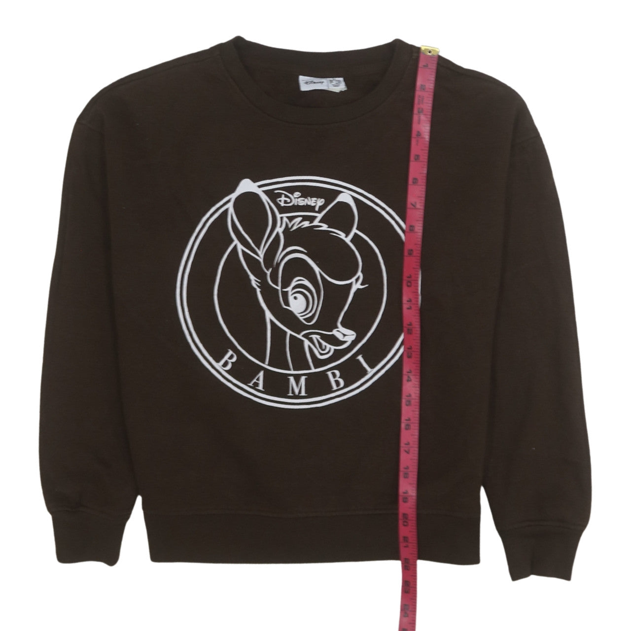 Disney Women Brown Bambi Graphic Pullover Sweatshirt XS