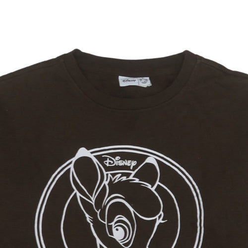 Disney Women Brown Bambi Graphic Pullover Sweatshirt XS