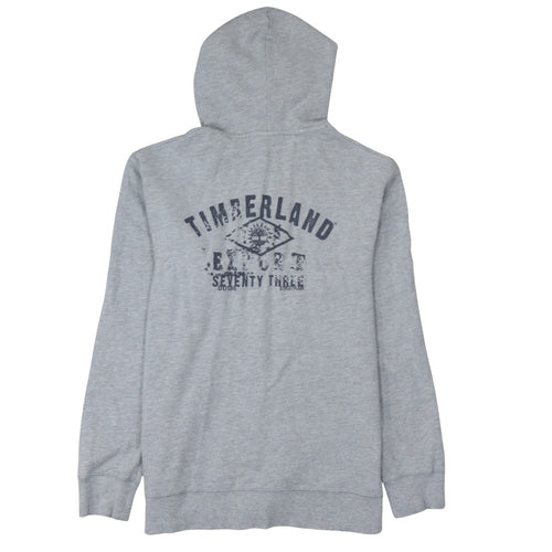 Timberland Men's Grey Full Zip Hoodie S Outdoor Logo Sweatshirt