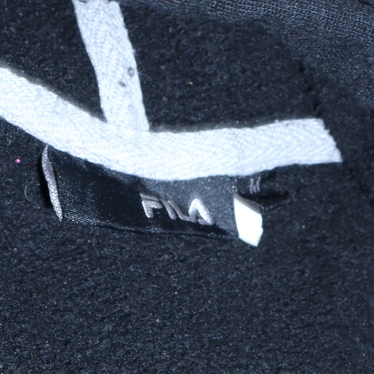 Fila Men's Black & Grey Pullover Hoodie Medium Logo Sweatshirt