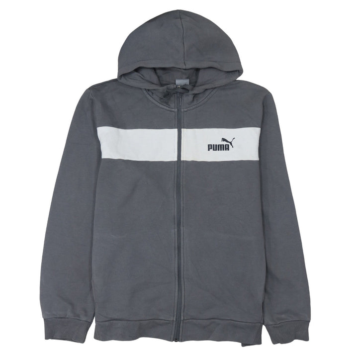 Puma Men's Grey Full Zip Hoodie XL Sportswear Sweatshirt