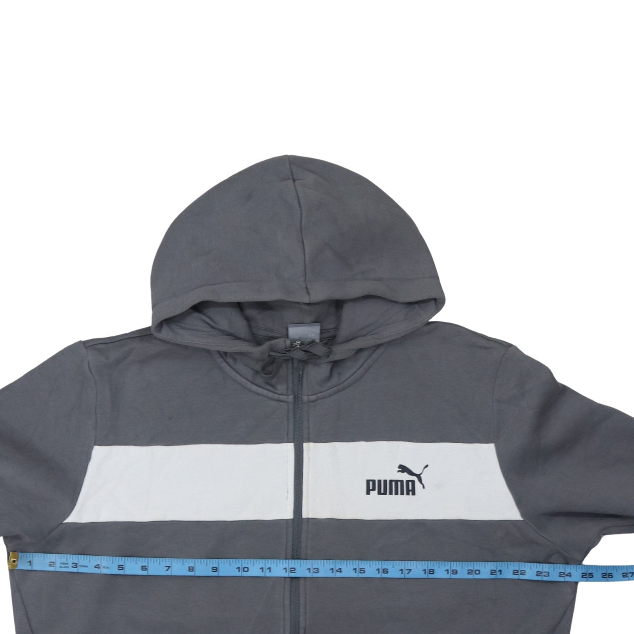 Puma Men's Grey Full Zip Hoodie XL Sportswear Sweatshirt