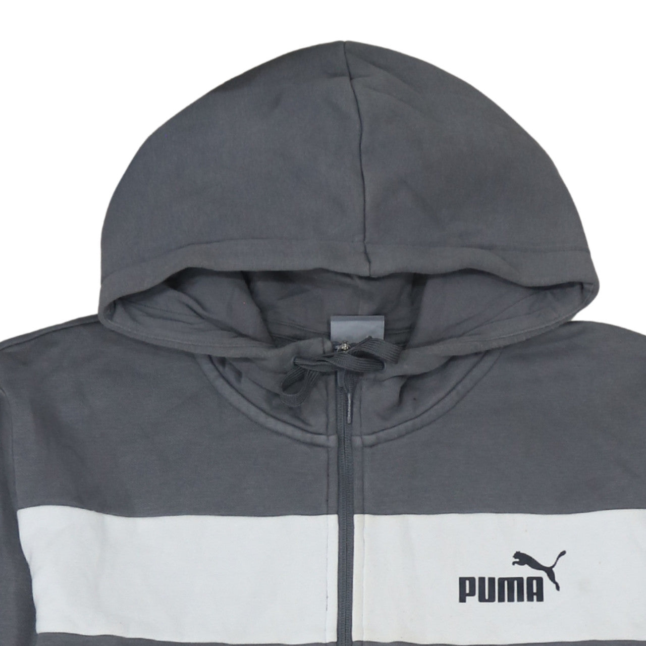 Puma Men's Grey Full Zip Hoodie XL Sportswear Sweatshirt