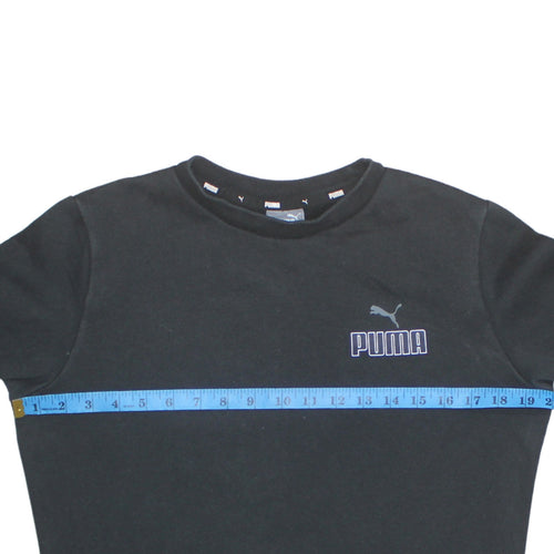 Puma Womens Black XS Crew Neck Pullover Sweatshirt