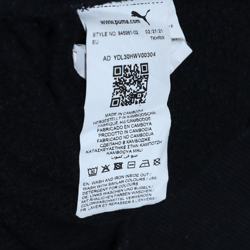 Puma Womens Black XS Crew Neck Pullover Sweatshirt