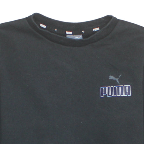 Puma Womens Black XS Crew Neck Pullover Sweatshirt