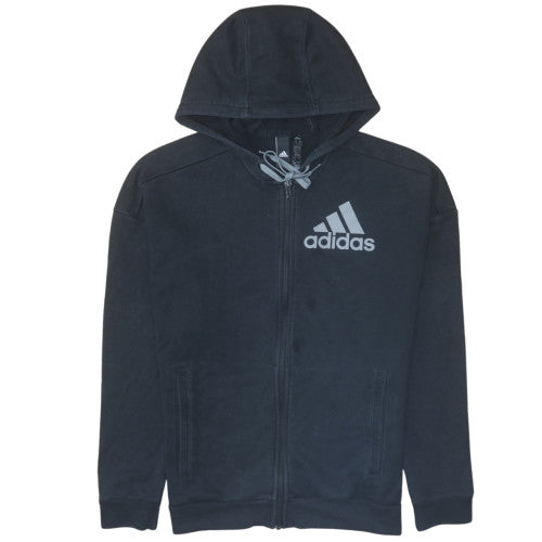 Adidas Men's Black Full Zip Hoodie Jacket Size S Regular Fit