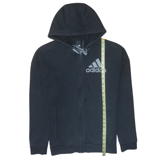 Adidas Men's Black Full Zip Hoodie Jacket Size S Regular Fit
