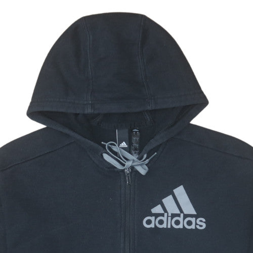 Adidas Men's Black Full Zip Hoodie Jacket Size S Regular Fit