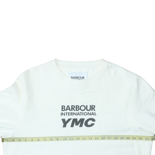 Barbour International YMC Men's White XXL Cotton Crew Neck Sweatshirt
